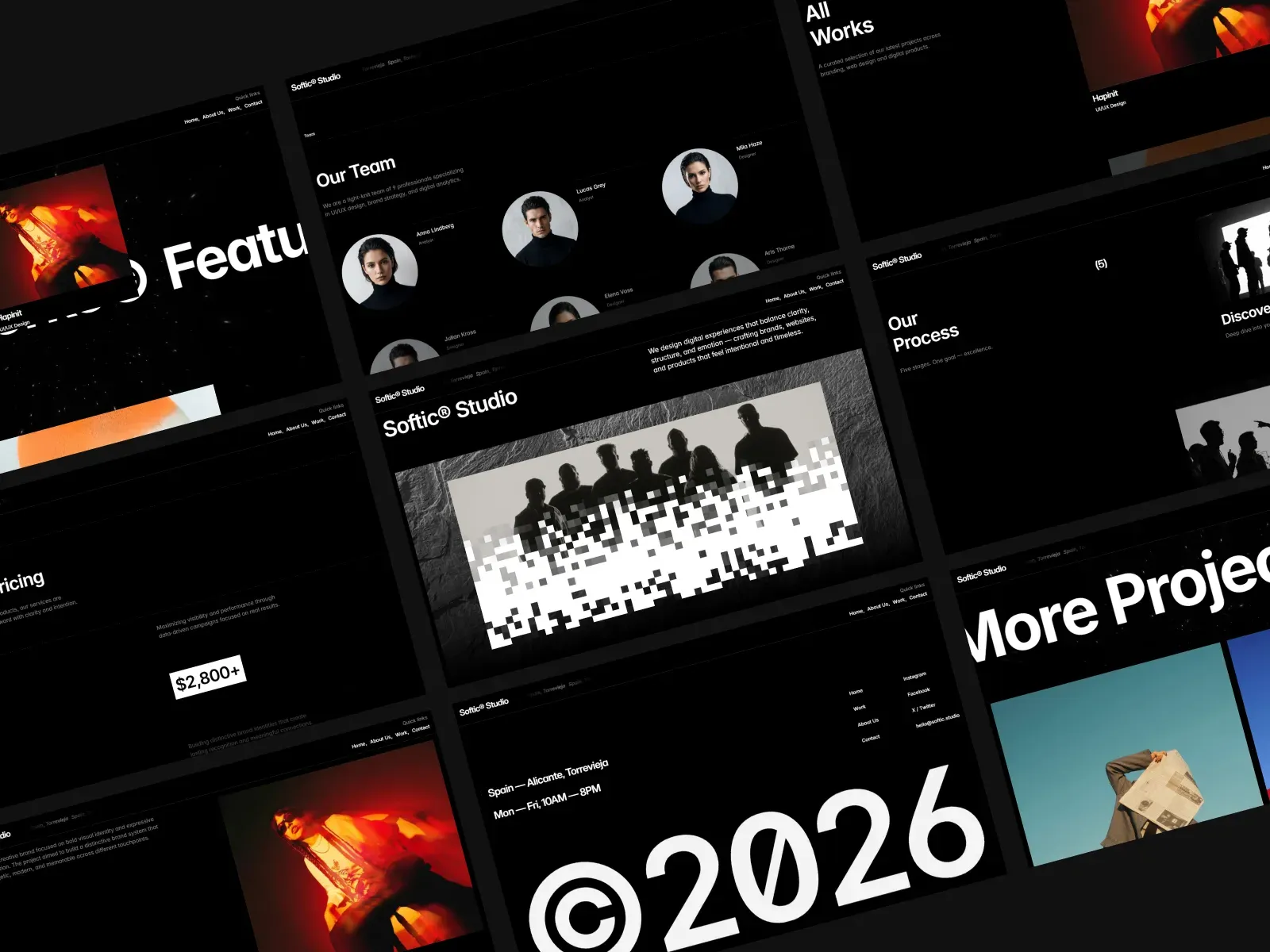 Softic Studio Framer template: Design Agency & Portfolio